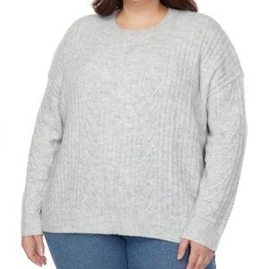 Legendary Outfitters Women's Cozy Cable Crewneck Sweater Heather Gray